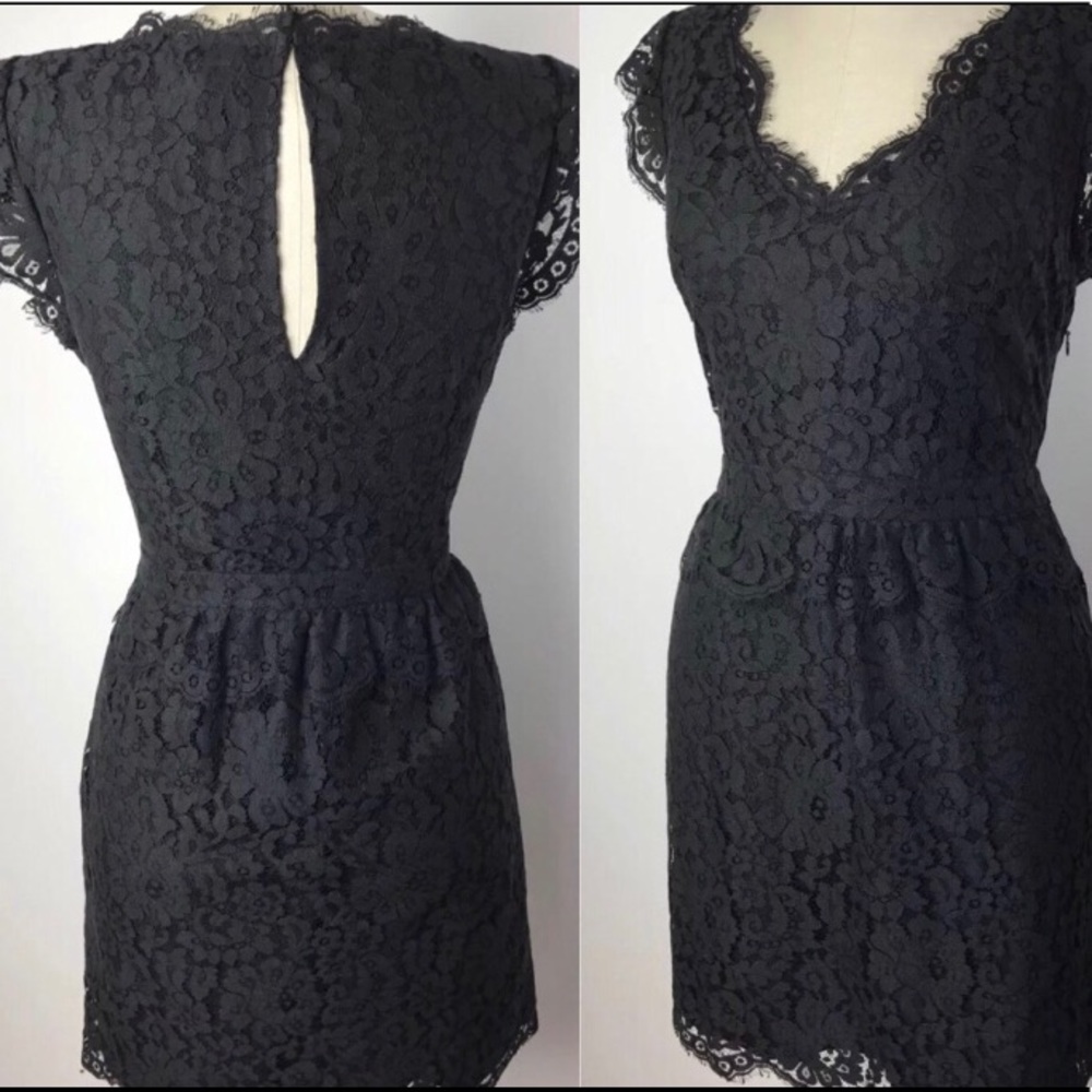 JOIE Black Lace Sheath Dress